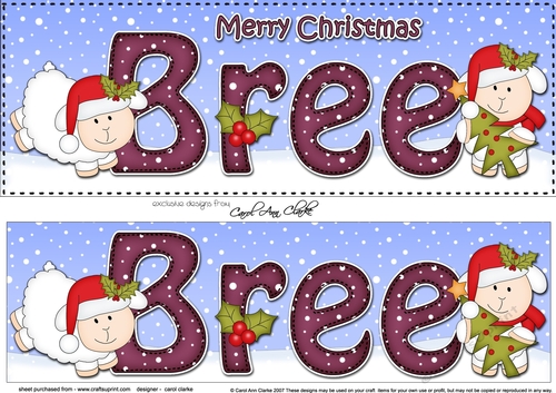 Large DL Merry Christmas BEVERLEY 3D decoupage 