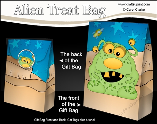 3D Gift Bag Mini Kit -  Cute Little Alien