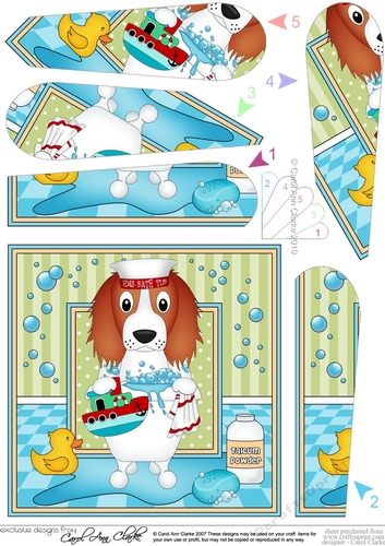 Fan Pyramage Topper - Bathtub Buddies - Little Springer Spaniel Dog