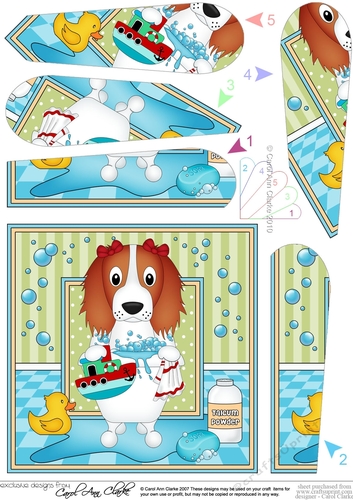 Fan Pyramage Topper - Bathtub Buddies - Little Springer Spaniel Dog