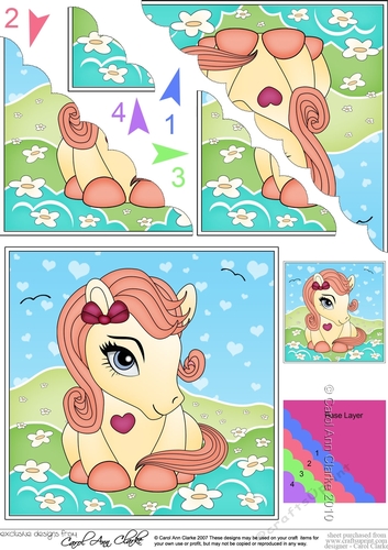 Cute Little Pony Scalloped Corner Stacker