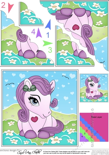 Cute Little Pony Scalloped Corner Stacker