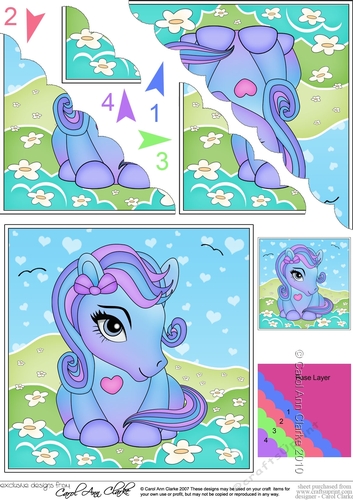 Cute Little Pony Scalloped Corner Stacker