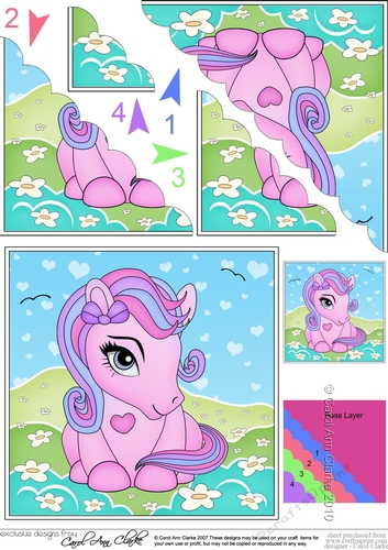 Cute Little Pony Scalloped Corner Stacker