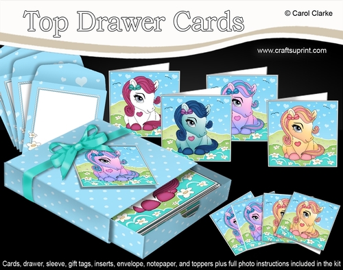 3D Top Drawer Cards Bumper Kit  -  Cute Little Ponies