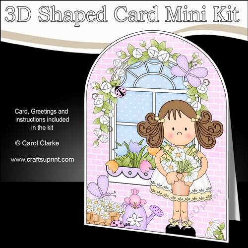 3D Shaped Card  Kit - Country Cottage Girlz Zoe