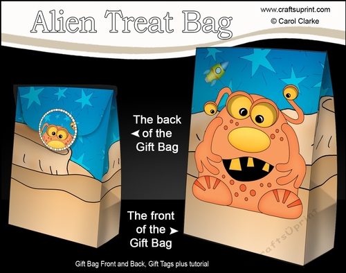 3D Gift Bag Mini Kit -  Cute Little Alien