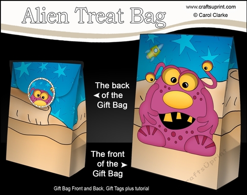 3D Gift Bag Mini Kit -  Cute Little Alien