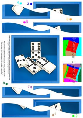 Dominoes Quick Card with Wavy Spiral Side Stacker