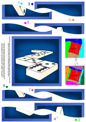 Dominoes Quick Card with Wavy Spiral Side Stacker