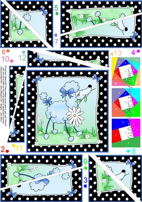 Cute Poodle Quick Card Twisted Spiral Side Stacker