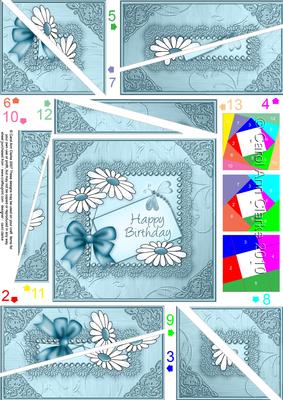 Daisies on Metallic Lace Twisted Spiral Side Stacker
