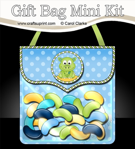 3D Gift Bag Mini Kit - Cute Little Dinosaur 