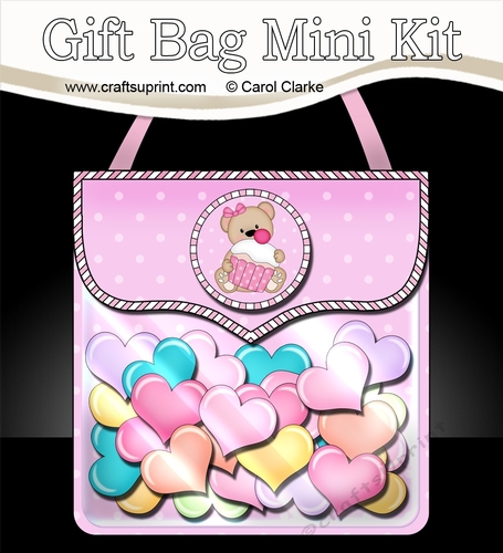 3D Gift Bag Mini Kit - Cute Little Teddy