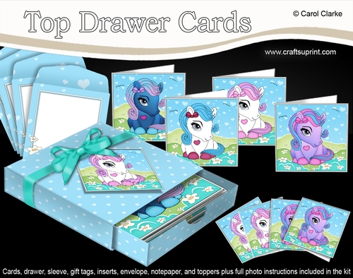 3D Top Drawer Cards Bumper Kit  -  Cute Little Ponies