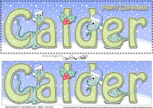 Large DL Merry Christmas CALDER 3D decoupage