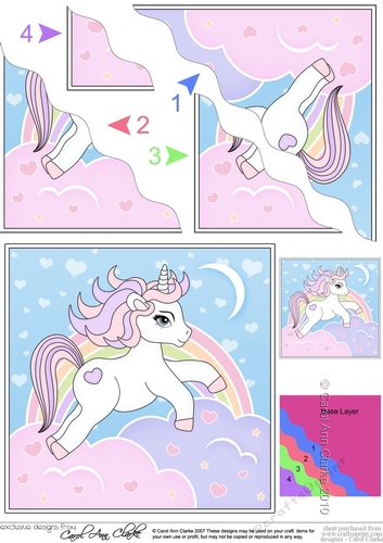 Cute Little Unicorn Wavey Corner Stacker