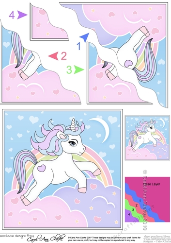 Cute Little Unicorn Wavey Corner Stacker