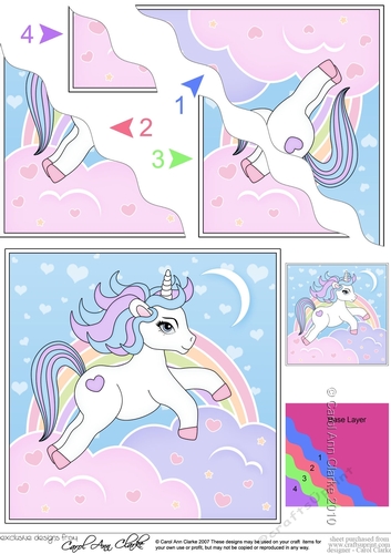 Cute Little Unicorn Wavey Corner Stacker