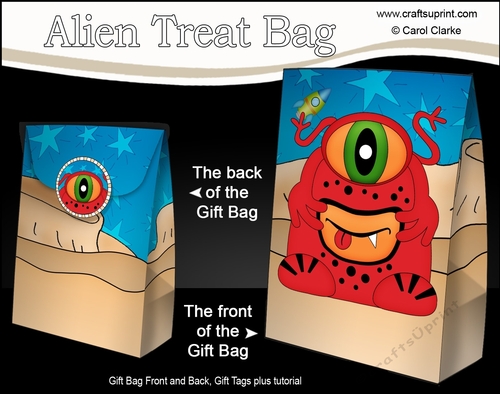 3D Gift Bag Mini Kit -  Cute Little Alien