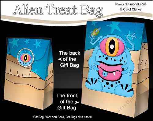 3D Gift Bag Mini Kit -  Cute Little Alien