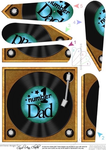 Number 1 Dad Record fan pyramage topper