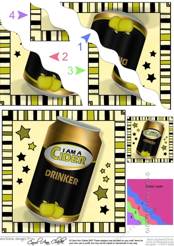 I am a Cider Drinker Beer Can Wavy Corner side stacker Topper