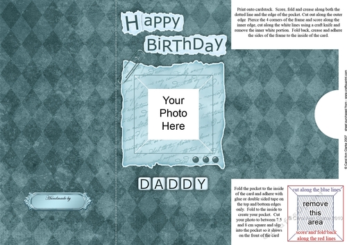 Add a Photo Birthday Daddy with easy fold frame