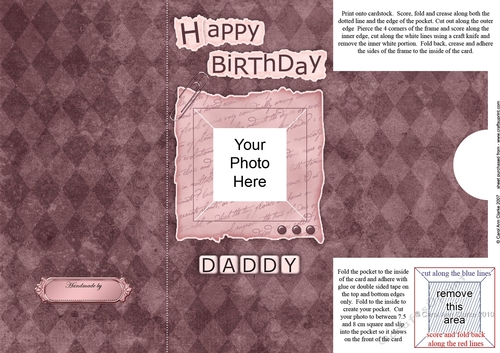 Add a Photo Birthday Daddy with easy fold frame