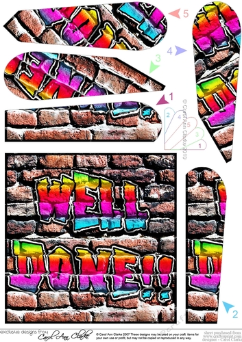 Graffiti Well Done Fan Pyramage Topper