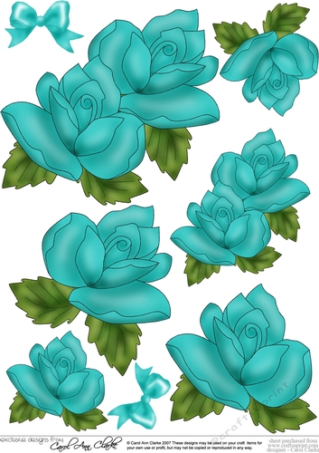 Just Roses 3D Decoupage Sheet