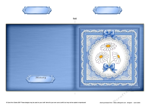 Denim and Daisies Cut and Fold Card 