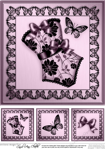 8 x 8 Quick Card Topper - Elegant Boudoir 
