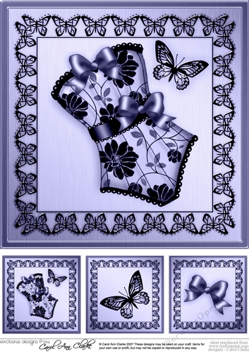 8 x 8 Quick Card Topper - Elegant Boudoir 