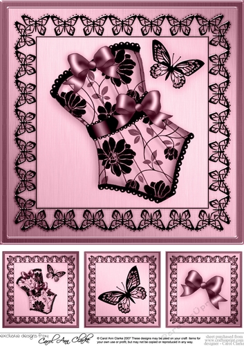 8 x 8 Quick Card Topper - Elegant Boudoir 
