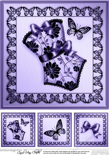 8 x 8 Quick Card Topper - Elegant Boudoir 