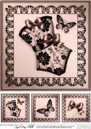 8 x 8 Quick Card Topper - Elegant Boudoir 