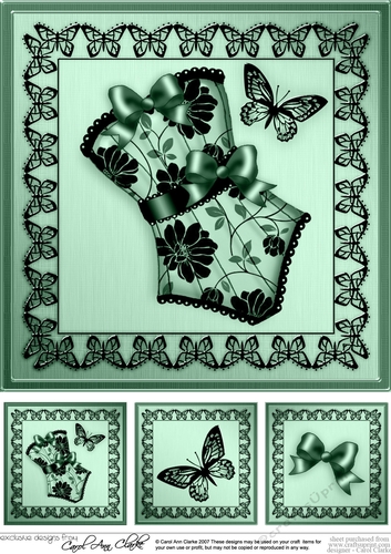 8 x 8 Quick Card Topper - Elegant Boudoir 
