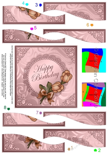 Roses and Metallic Lace Wavy Spiral Side Stacker