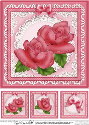 Just Roses 8 x 8 Quick Card Topper