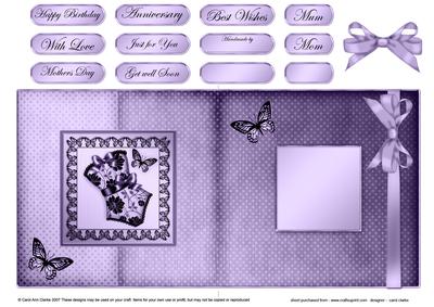 Elegant Boudoir Fold Back Card