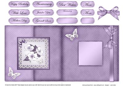 Apple Blossom Fold Back Card