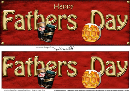 Large DL HAPPY FATHERS DAY 3D decoupage