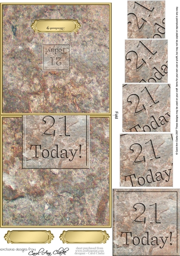 21 Today! Set in Stone No-Hole Over the Edge & Spiral Pyramid