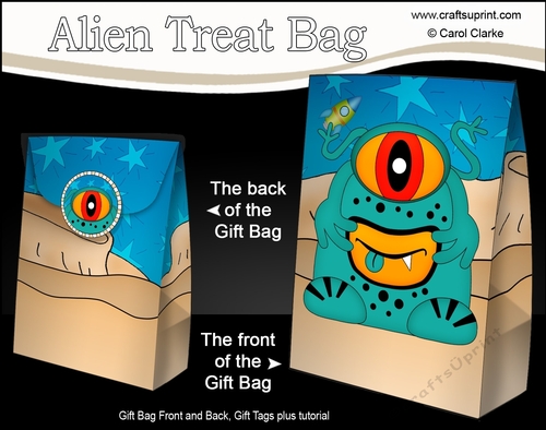 3D Gift Bag Mini Kit -  Cute Little Alien