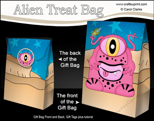 3D Gift Bag Mini Kit -  Cute Little Alien