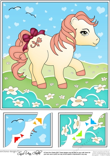 8 x 8 My Cute Little Pony Scalloped Corner Topper  