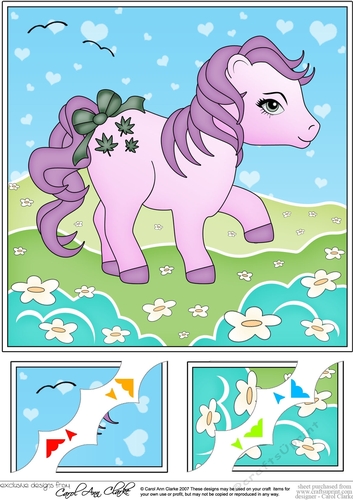 8 x 8 My Cute Little Pony Scalloped Corner Topper  