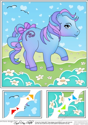 8 x 8 My Cute Little Pony Scalloped Corner Topper  