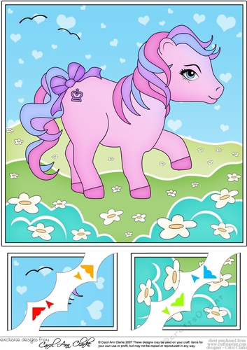 8 x 8 My Cute Little Pony Scalloped Corner Topper  